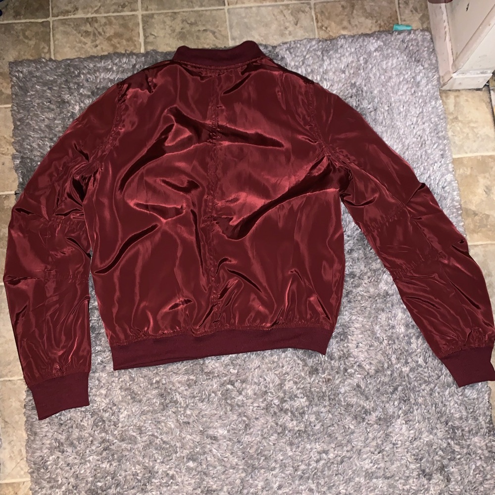 Burgundy wind breaker